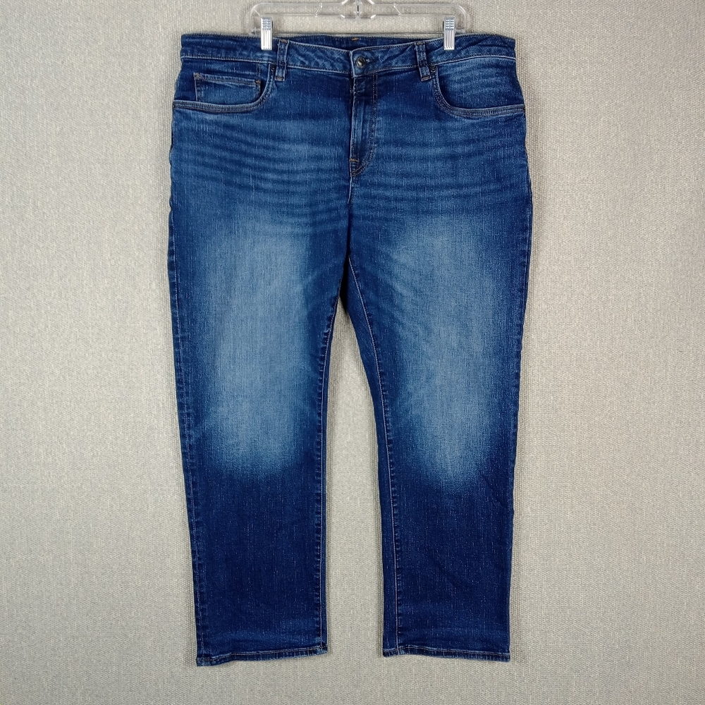 Buffalo David Bitton Straight Six Jeans Mens 40x30 Blue Denim Stretch Classic